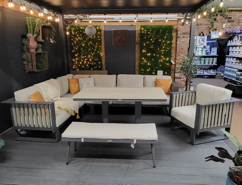 Garden Impressions Bologna Modular Outdoor Lounge Set – Adjustable Table, Chair & Bench 1