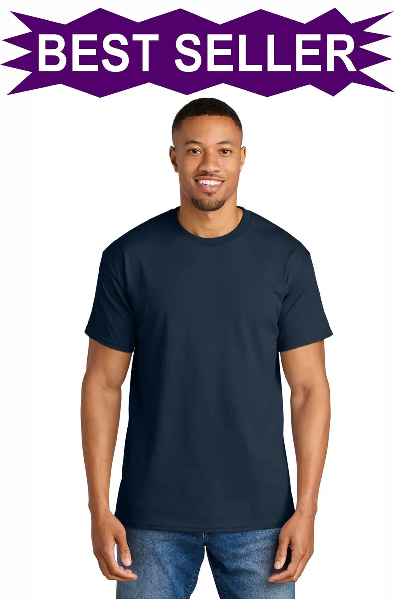 Gildan Dryblend Cotton-Polyester T-Shirt With Screen Printing (8000) 1