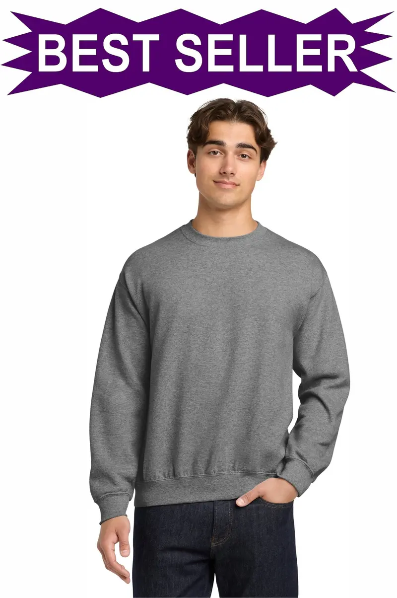 Gildan Heavy Blend 8 Oz Screen Printed Crewneck Sweatshirt (18000) 1