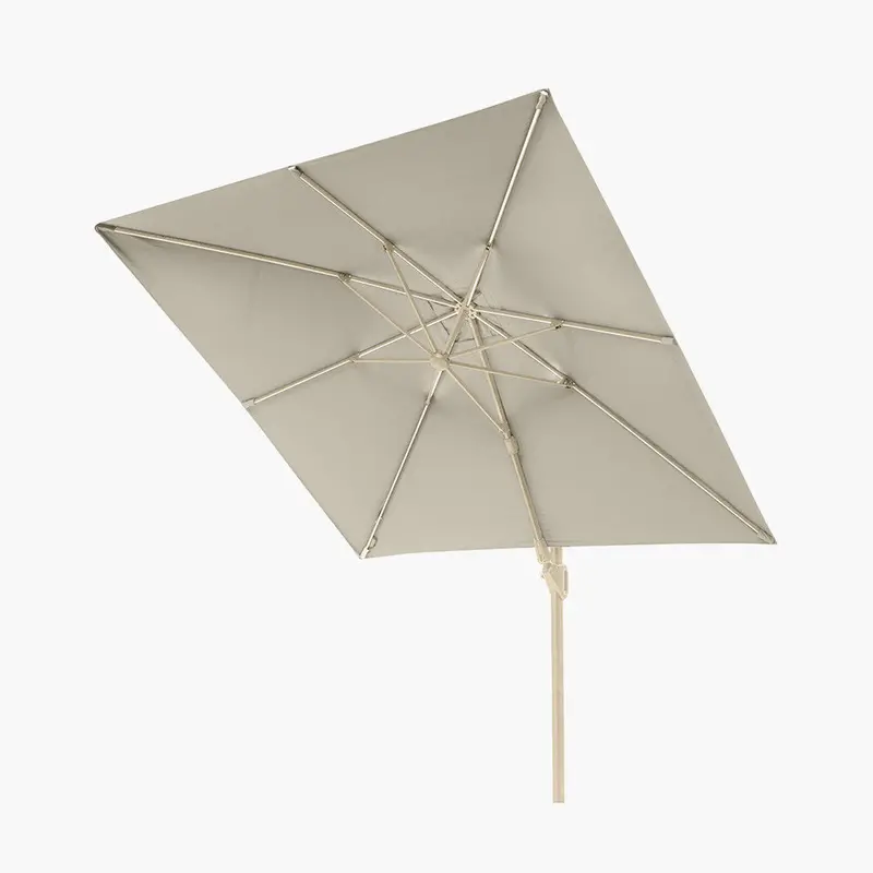 Glow Challenger T2 3M Square Cantilever Parasol In Sandstone/Champagne By Pacific Lifestyle 1