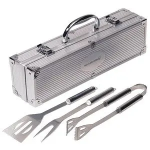 Goodvalue Stainless Steel Bbq Tool Set (3-Piece) 1