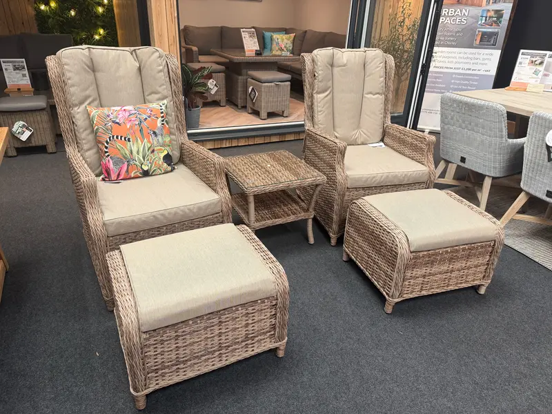 Haven Cotswold Reclining Outdoor Lounge Set – Rustic Elegance – Harbo 1