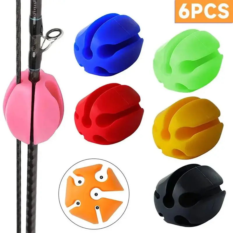 Himiss Silicone Rod Holder Straps – Non-Slip, Stretchable 6-Pack For Secure Rod Mounting 1