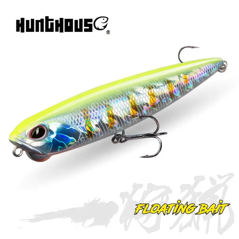 Hunthouse Realis Floating Stickbait – Knocking-Sound Topwater Pencil Lure For Surface Strikes 1