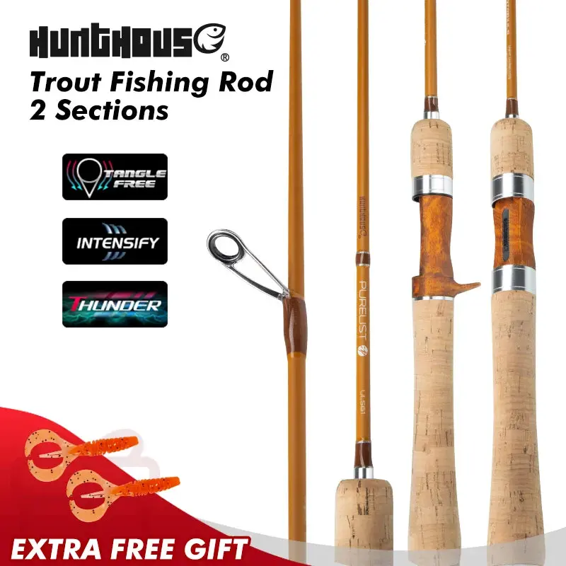 Hunthouse Ul Trout Spinning Rod – Ultra-Light 2-Piece Casting Rod For Precision Lure Fishing 1