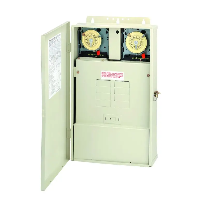 Intermatic T40604Rt3 100A Load Center With 300W Transformer And Dual Timer Mechanisms 1