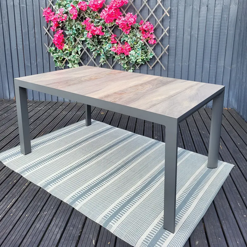 Kendal Grey Outdoor Rectangle Dining Table By Vila 1