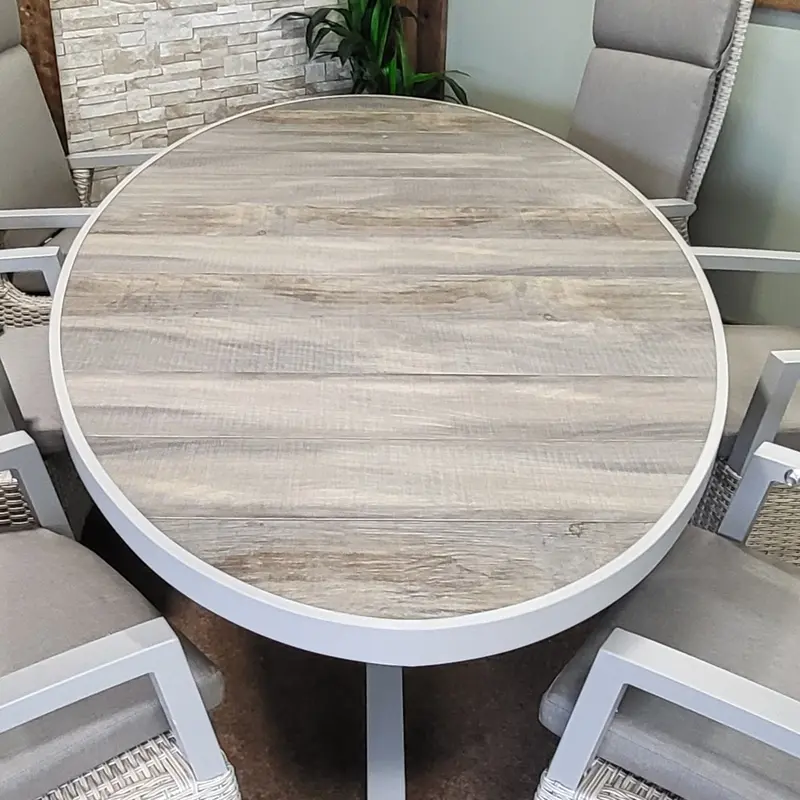 Kendal Natural Oval Outdoor Dining Table | Vila 1