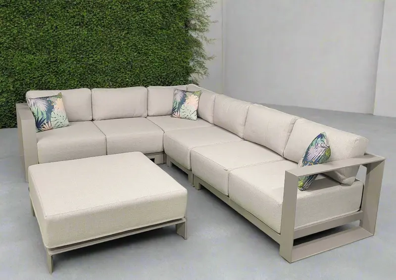 Levanto L-Shape Outdoor Sofa With Matching Footstool | Garden Impressions 1