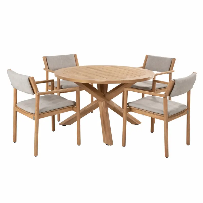 Levi Four-Person Dining Set With 130Cm Prado Table – 4 Seasons Outdoor 1
