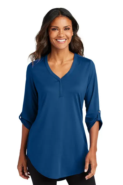 Lk6840 – Port Authority Women’S 3/4-Sleeve City Stretch Tunic 1