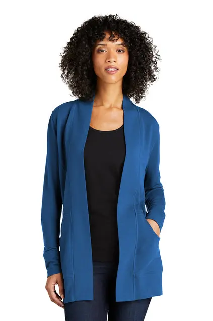 Lk825 – Port Authority Women’S Microterry Knit Cardigan 1