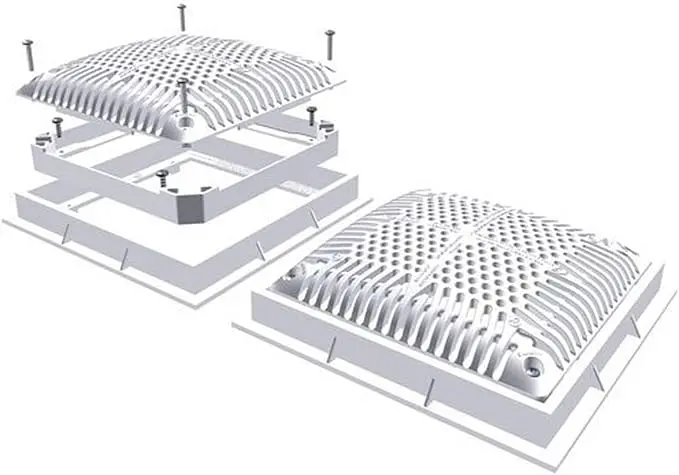 Low-Profile 9-Square Dual-Pak Frame And Cover Assembly | Wg1031Lv2Pak2 1