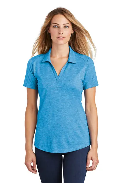 Lst405 Sport-Tek® Women’S Tri-Blend Wicking Polo: Embroidered Moisture-Wicking Shirt 1