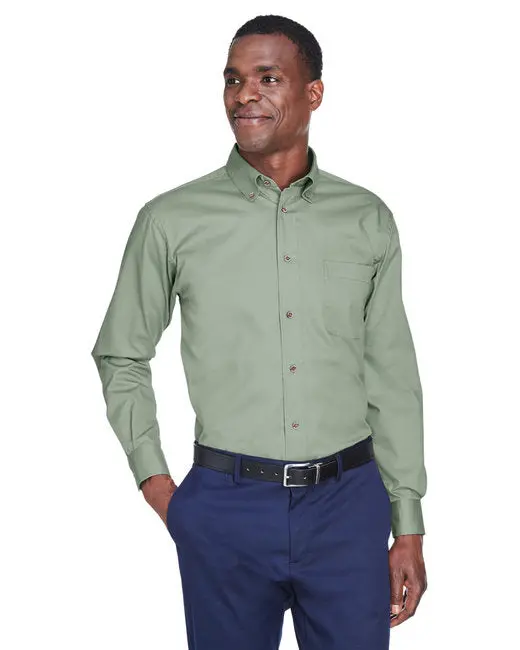 M500 – Harriton Men’S Easy Blend Long-Sleeve Twill Shirt (Stain-Resistant) 1