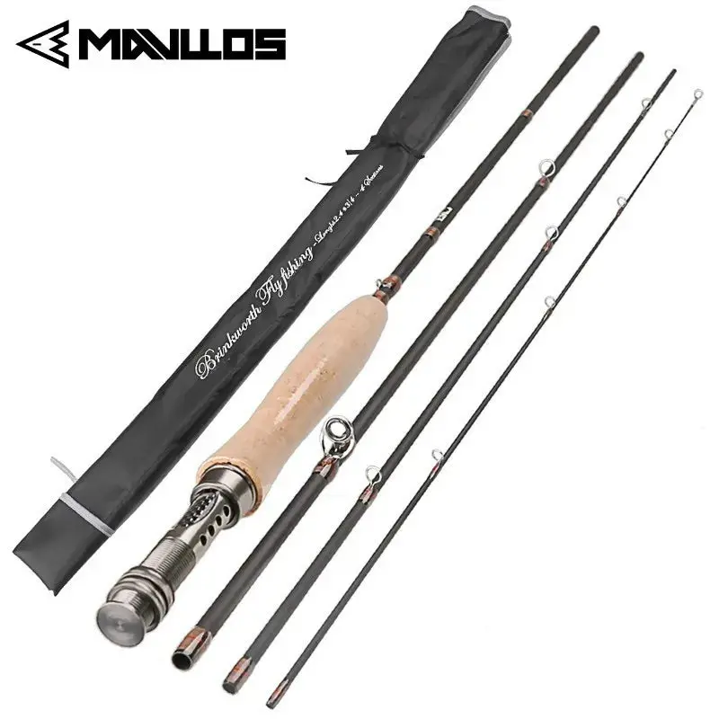 Mavllos 3/4–5/6 Wt Fly Rod – 40T Carbon Fiber, 8Ft Or 9Ft Options, Fast-Action, Cork Grip, Lightweight Design For Freshwater Lake & River Fly Fishing 1