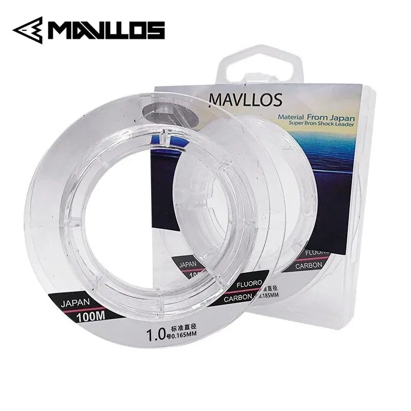 Mavllos Full-Sink Japanese Fluorocarbon Leader Line – 50M/100M, 100% Monofilament, High-Density Carp & Bottom-Fishing Solution 1