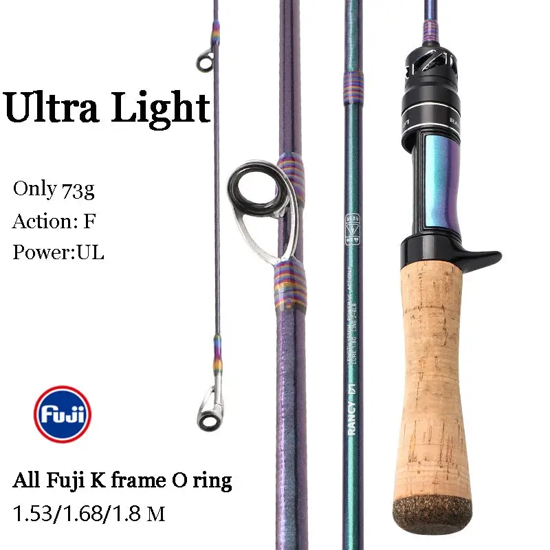 Mavllos Rancy Ultra-Light Trout Rod – 0.6–8G Lure, 2–6Lb Line, Solid Ul Tip, Fast-Action Carbon Spinning Rod For Bass & Pike 1
