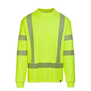 Max416 Ansi Class 3 Printed Cotton-Rich Long-Sleeve Safety Tee 1