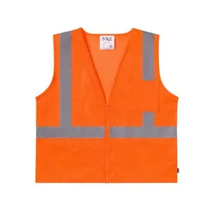 Max428 Ansi Class 2 Printed Full-Zip Mesh Safety Vest With Pocket 1