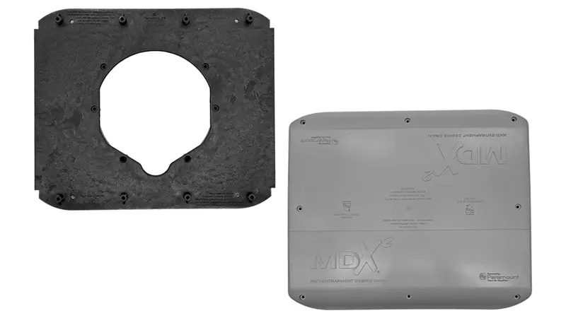 Mdx2 Retro Concrete-Style Light Gray Vinyl-Fiberglass Pool Liner 1