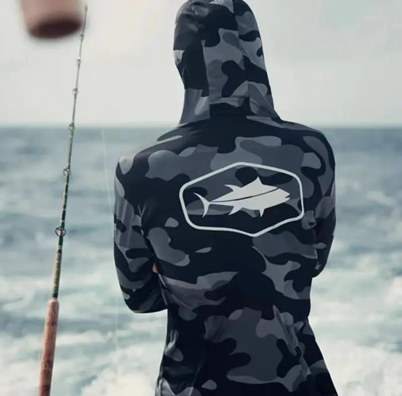 Men’S Upf 50+ Long Sleeve Hooded Fishing Top – Functional & Fashion-Forward 9