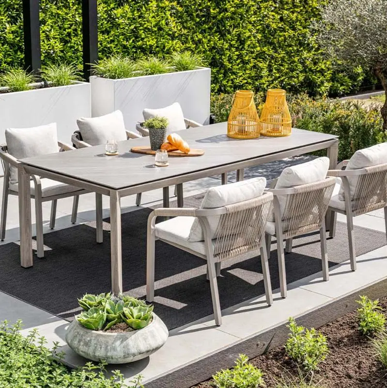 Monti 6-Person Outdoor Dining Set – Garden Impressions Woven Rattan Collection 1