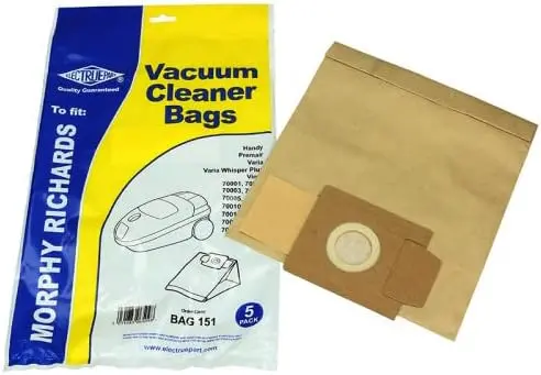 Morphy Richards Handy & Premair Vacuum Cleaner Replacement Bags – 5-Pack (Model Bag151) 1