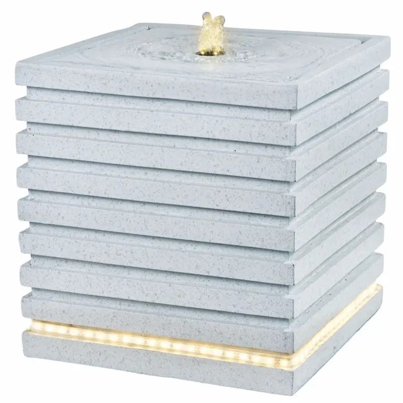 Myonia Square Water Feature With Natural Stone Finish – No Installation Needed 2