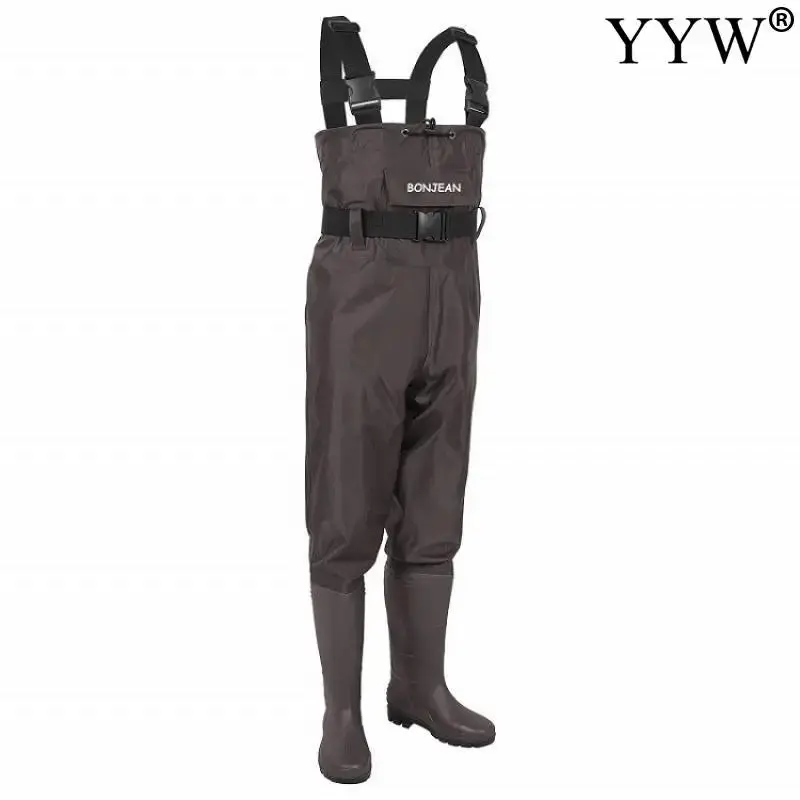 Nfh Unisex Chest Waders With Integrated Boots – All-In-One Fishing Gear Set 1
