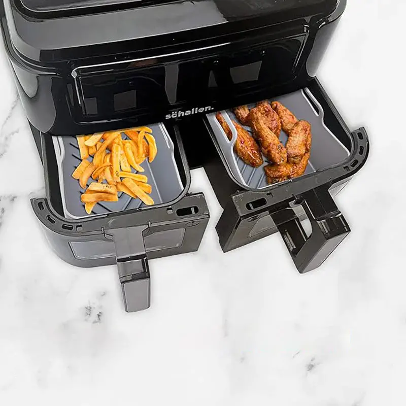 Ninja Dual Reusable Silicone Air Fryer Liners – Collapsible Pods For Af300Uk, Af400Uk, Af500Uk & Tower T17088/T170100 1