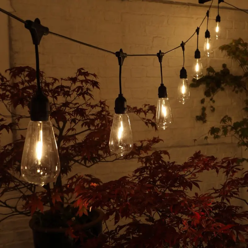 Noma 10 Edison Festoon Lights – Connectable Garden String Lights, Mains Powered 1