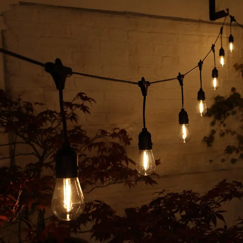 Noma 20-Bulb Connectable Outdoor Festoon Lights – Mains-Powered Garden String Lights 1