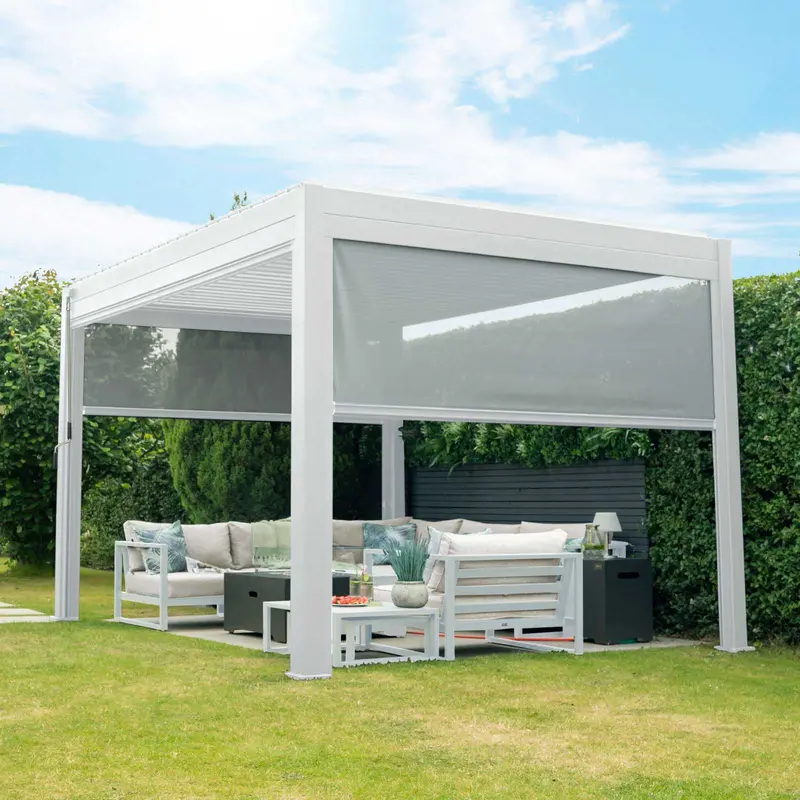 Nova Titan Chalk White Aluminium Pergola – 3.0M X 3.0M Freestanding Shade Structure 1