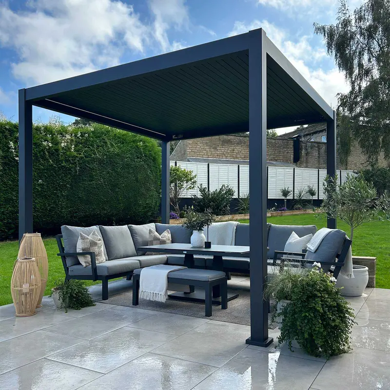 Nova Titan Square Aluminium Pergola – 3.6 X 3.6M Garden Shelter 1