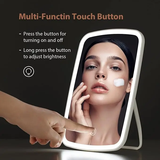 Nv026 Slim Led Illuminated Makeup Mirror – Compact & Portable Design 1