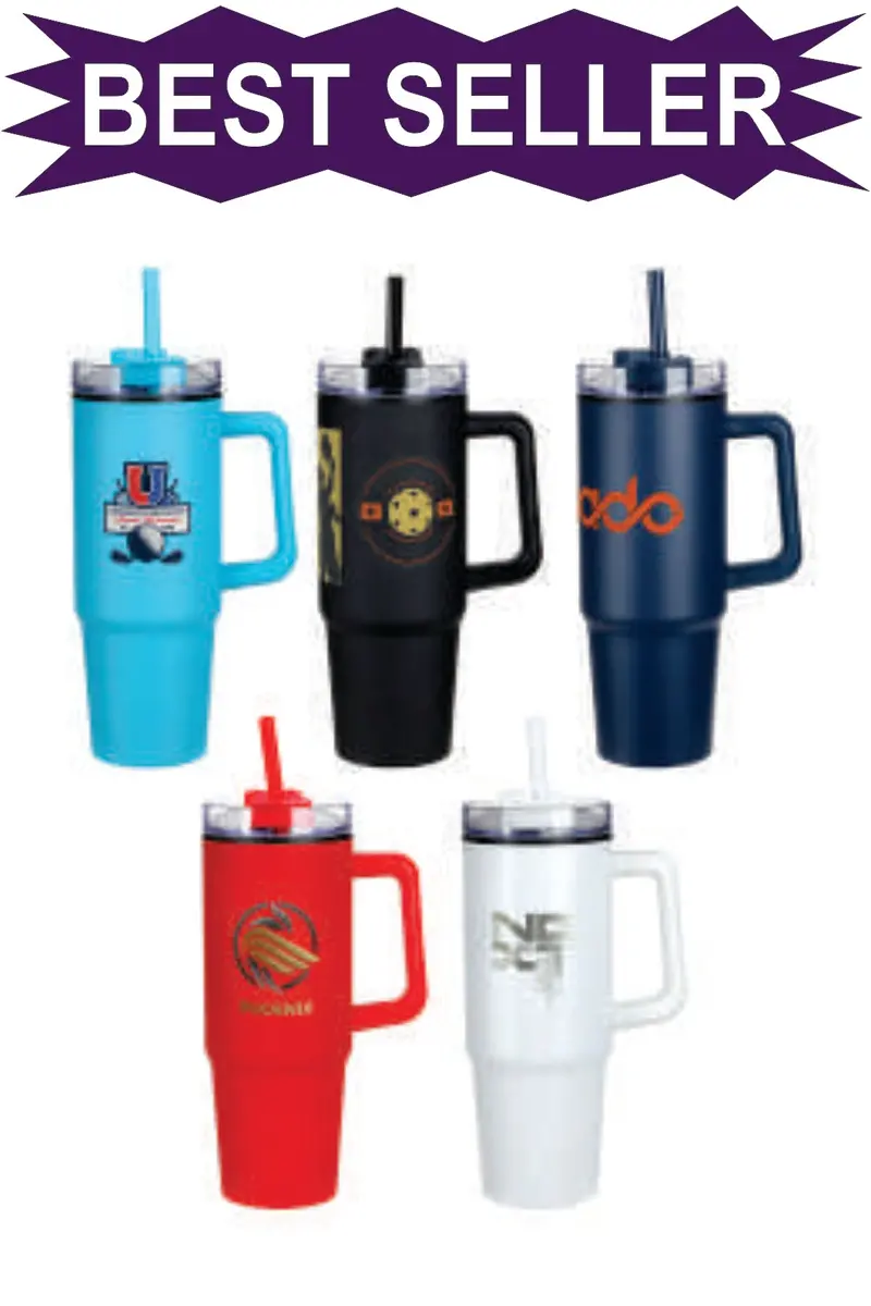 Octava 30 Oz Stainless Steel And Polypropylene Travel Mug – Leak-Resistant Design (Style Dmu-Oc23) 1