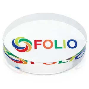Oval Acrylic Desk Paperweight 1