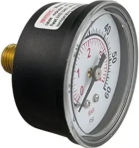 Pentair 0–60 Psi Rear-Mount Pressure Gauge With Visual Indicator 1