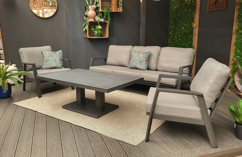Phoenix Extendable Lounge Dining Collection – Grey Rectangular Table – Nova 1