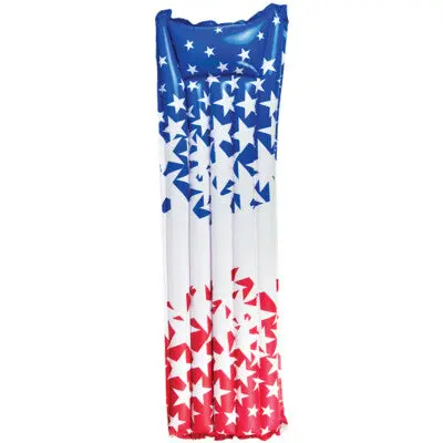 Poolmaster American Stars Suntanner 74.5" X 44" Mattress – Dual-Purpose Sun Lounger & Flag-Themed Float 1