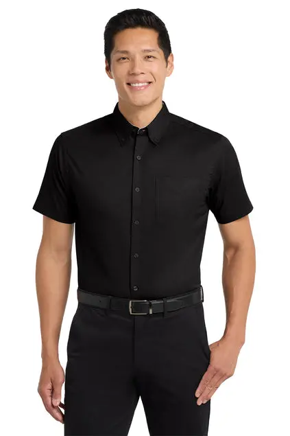 Port Authority Easy-Care Short Sleeve Shirt – Quick-Dry Work Shirt, Embroidered 1