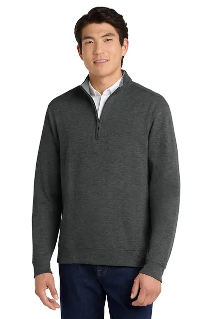 Port Authority Interlock 1/4-Zip Sweater – Men’S Layering Piece, Embroidered 1