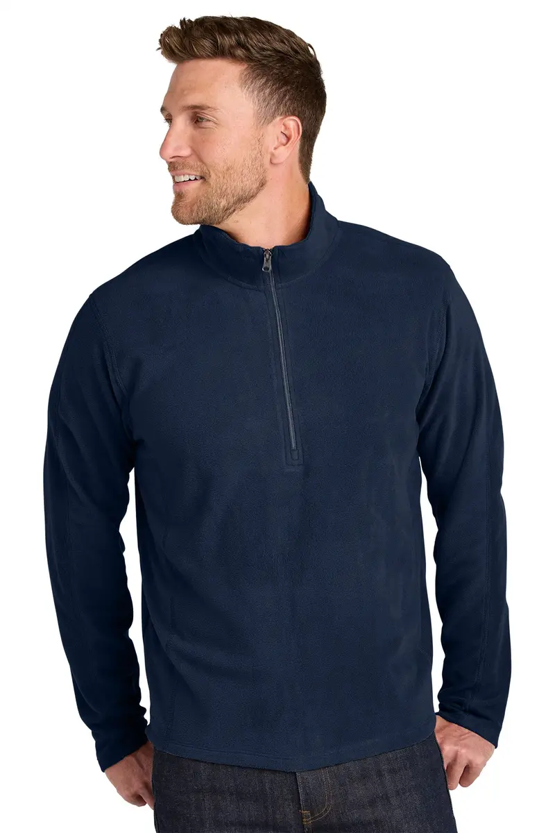 Port Authority Men'S Embroidered Microfleece Half-Zip Pullover Sweater (Style F224) 1