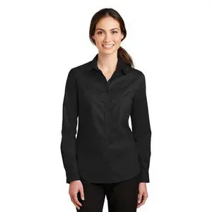 Port Authority Superpro Ladies' Long-Sleeve Twill Shirt – Embroidered 1