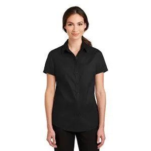 Port Authority Superpro Ladies' Short-Sleeve Twill Shirt – Embroidered 1