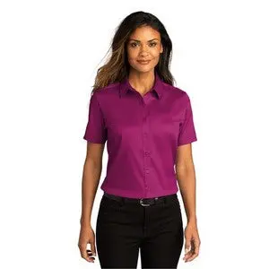 Port Authority Superpro React Short-Sleeve Twill Shirt – Women'S Embroidered 1