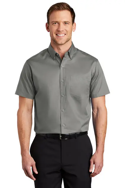 Port Authority Superpro Short Sleeve Twill Shirt – Work-Ready Casual, Non-Embroidered 1