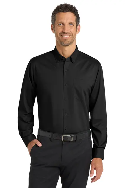 Port Authority Superpro Twill Shirt – Versatile Long Sleeve Workwear, Embroidered 1