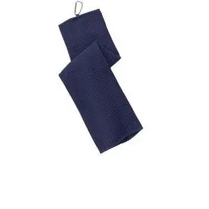 Port Authority Waffle-Weave Microfiber Golf Towel – Embroidered 1
